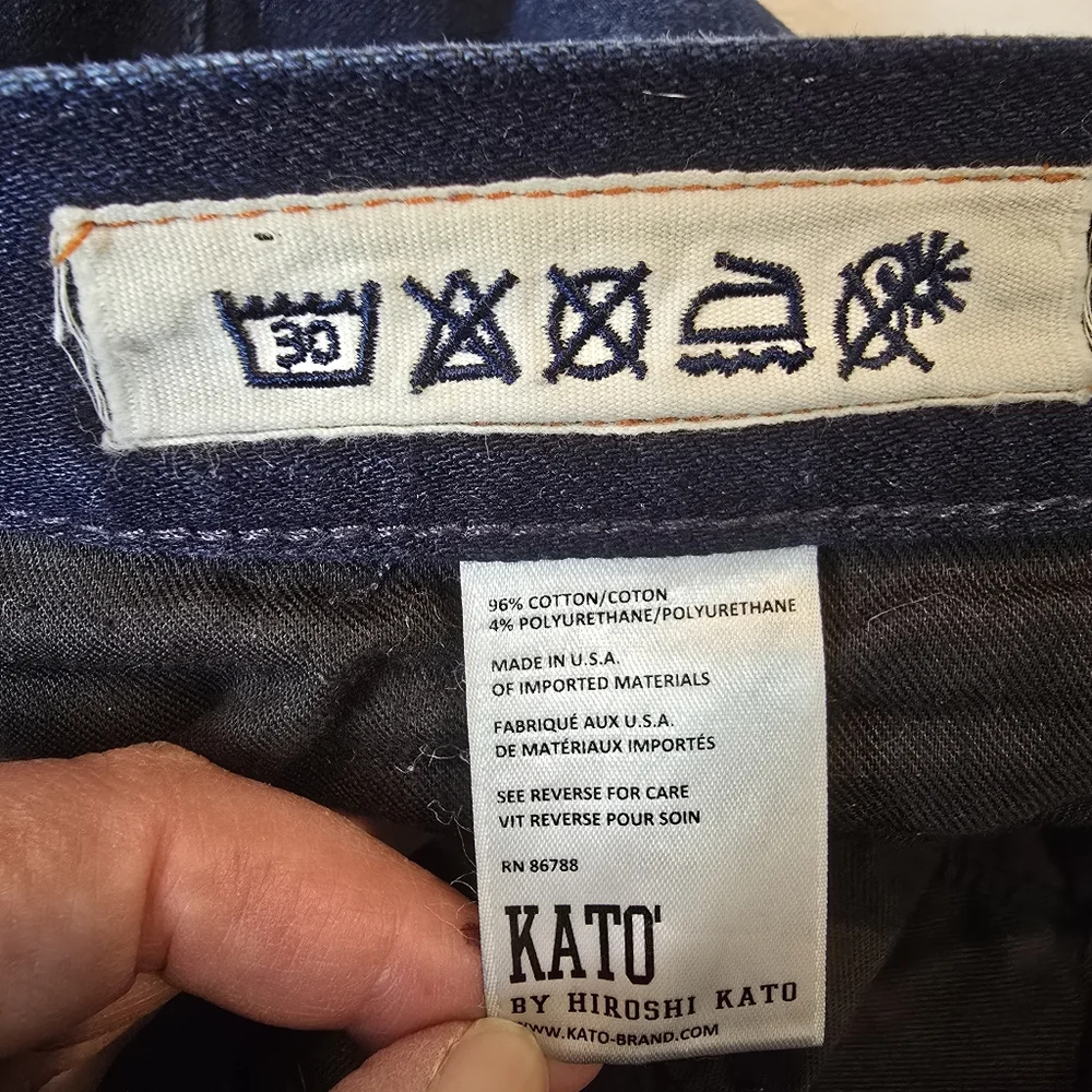 Hiroshi Kato Japanese Raw Selvedge The Scissors Slim Tapered In Blue Black 33